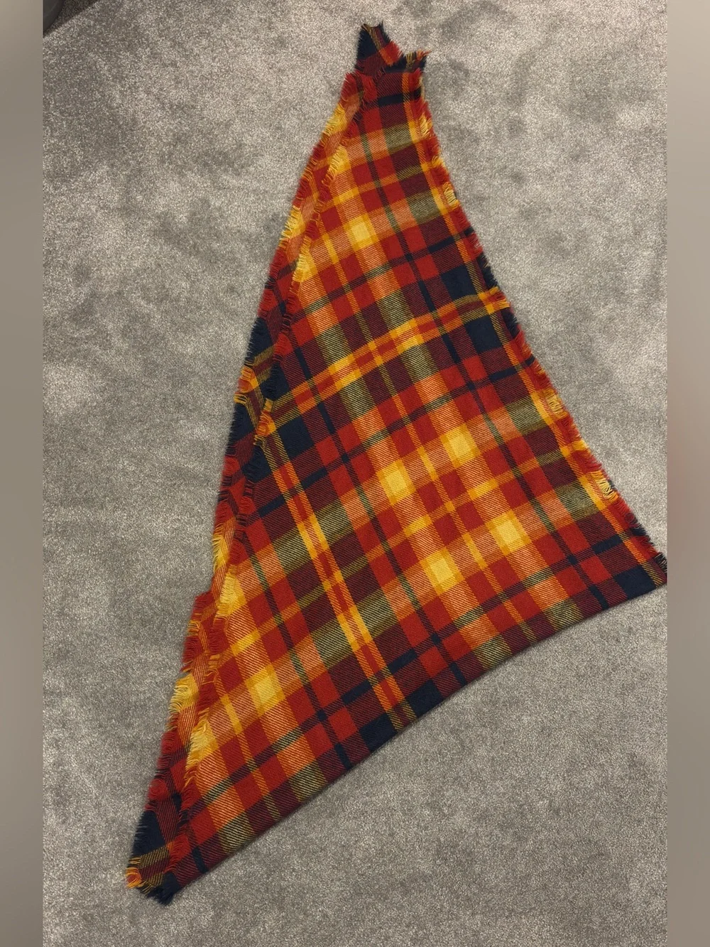 Plaid Triangle scarf